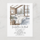 冬の引っ越しました水色パインツリーズホリデー 案内ポストカード (正面)