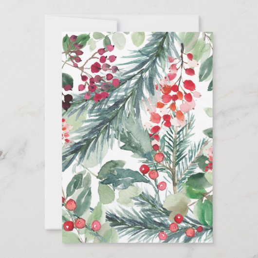 冬の引っ越し祝いパーティーパーティの招待状 招待状 (裏面)