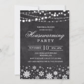 冬の引っ越し祝いパーティーパーティの招待状 招待状 (正面)