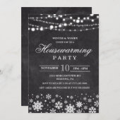 冬の引っ越し祝いパーティーパーティの招待状 招待状 (正面/裏面)