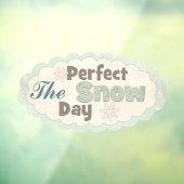 冬の引用文かわいいスノーフレーク雪の日ヴィンテージ ウィンドウサイン (シート3)