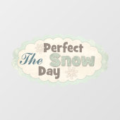 冬の引用文かわいいスノーフレーク雪の日ヴィンテージ ウィンドウサイン (シート)