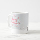 冬の引用文"ベビー外は寒い"コーヒーマグ コーヒーマグカップ (正面左)