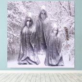 冬の彫像 キャンバスプリント (インサイチュ (ウッドフロア))