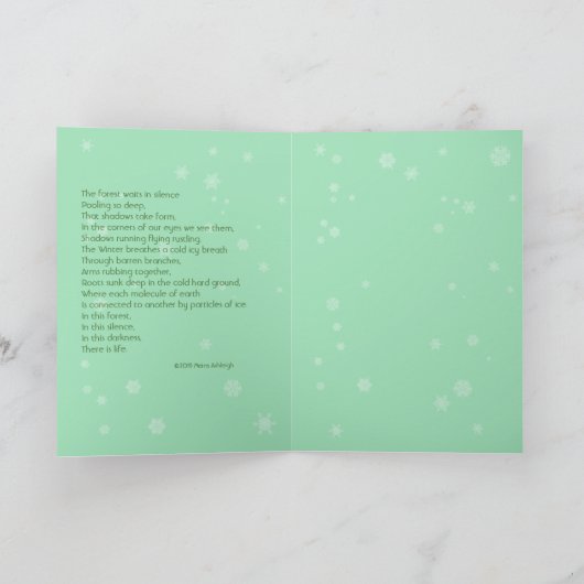 冬の影と光 カード (内部)