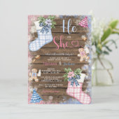 冬の彼または彼女の靴下ジンジャーブレッド性別が明らかにする 招待状 (スタンド正面)