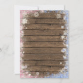 冬の彼または彼女の靴下ジンジャーブレッド性別が明らかにする 招待状 (裏面)