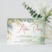 冬の後のパーティー水色の緑 招待状 (スタンド正面)
