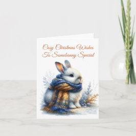 冬の心地よい冬が訪れる特別なウサギ カード