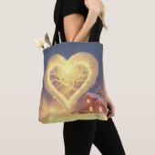 冬の心温まる輝き トートバッグ (クローズアップ)