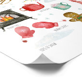 冬の必需品アートプリント – 子供のポスター ポスター (角)