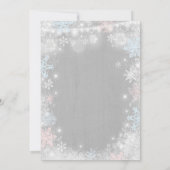 冬の性は招待状の素朴なベビーシャワーを明らかにします 招待状 (裏面)