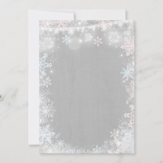 冬の性は素朴な招待状を明らかにします明らかにします 招待状 (裏面)