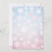 冬の性別が彼または彼女のパーティーを明らかにする 招待状 (裏面)