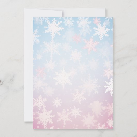 冬の性別が彼または彼女のパーティーを明らかにする 招待状 (裏面)