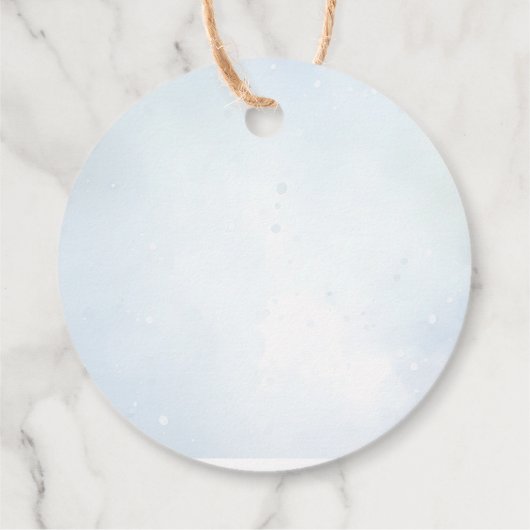 冬の性別の表示パーティー フェイバータグ (裏面)