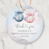 冬の性別の表示パーティー フェイバータグ (正面)