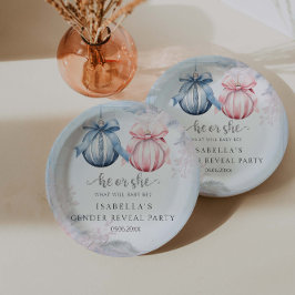 冬の性別の表示パーティー ペーパープレート