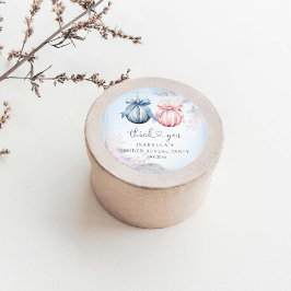 冬の性別の表示パーティー ラウンドシール