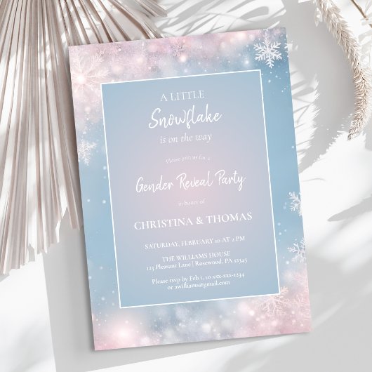 冬の性別の表示 招待状