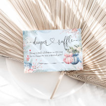 冬の性別リビールパーティーおむつラッフル