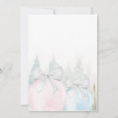 冬の性別発表ベビーシャワー招待状 招待状 (裏面)