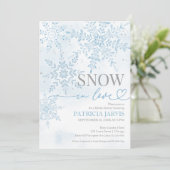 冬の恋の雪 結婚式前夜のお披露目会 招待状 (スタンド正面)
