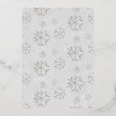 冬の恋物語 雪の結晶 ウェディング 箔招待状 (裏面)