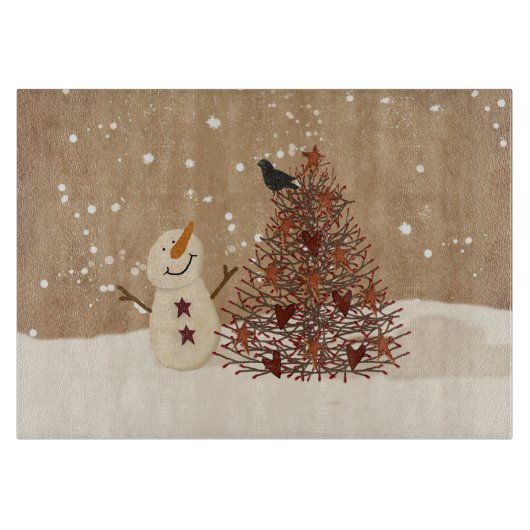 冬の恵みガラス切断板 カッティングボード (正面)