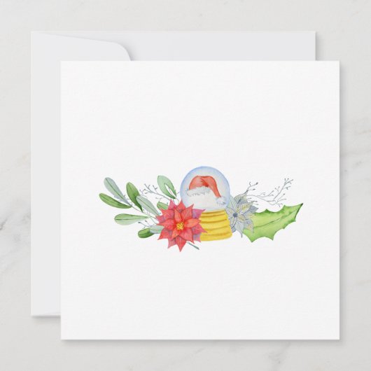 冬の恵みクリスマスファミリーフォトコラージュ 招待状 (裏面)