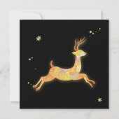 冬の恵みトナカイ結婚式の日付を保存 セーブザデート (裏面)