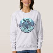 冬の恵みフクロウとムーンバッジ スウェットシャツ (正面)