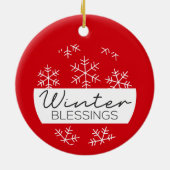 冬の恵み – クリスマスオーナメント (裏面)