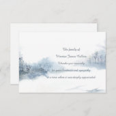 冬の悔やみや弔慰サンキューカード サンキューカード (正面/裏面)