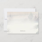 冬の悔やみや弔慰サンキューカード 招待状 (裏面)