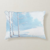 冬の情景の両面プリント アクセントクッション (正面)