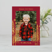 冬の情景を飾る ホリデーカード クリスマスカード 箔シーズンカード (立ち正面)