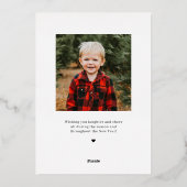 冬の情景を飾る ホリデーカード クリスマスカード 箔シーズンカード (裏面)