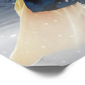 冬の情景ポスターで狼と神秘的な少女 ポスター (角)