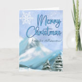 冬の情景ローマ12:10兄弟の愛のクリスマス カード (正面)