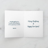 冬の情景ローマ12:10兄弟の愛のクリスマス カード (内部)