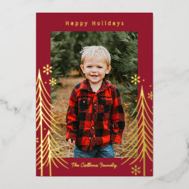 冬の情景 ホリデーカード クリスマスカード 箔シーズンカード