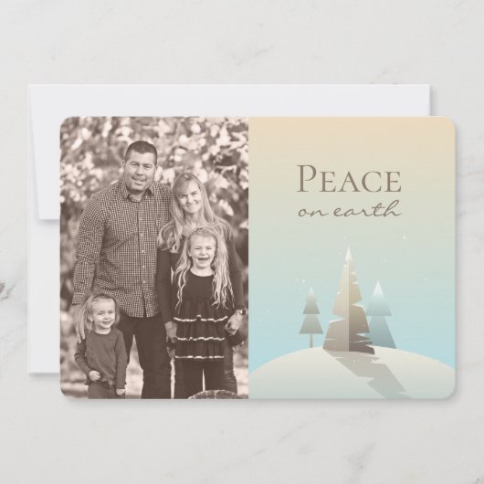 冬の情景 ホリデー フォト カード (正面)