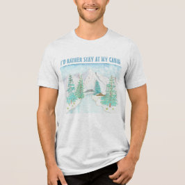 冬の情景 メンズ ホワイト フレック トリブレンド トライブレンドTシャツ