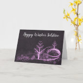 冬の情景　冬至のグリーティングカード カード (黄色い花)