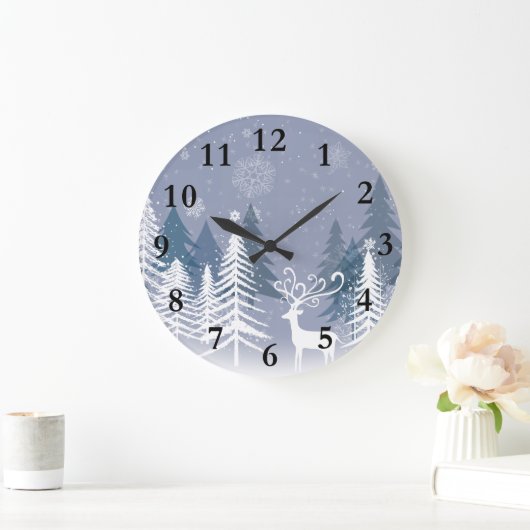 冬の情景(大型)壁掛け時計 ラージ壁時計 (ホーム)