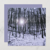 冬の情景：日の出と雪 ノートカード (正面/裏面)