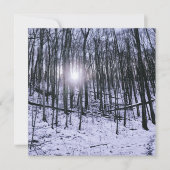 冬の情景：日の出と雪 ノートカード (正面)