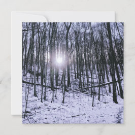 冬の情景:日の出と雪 ノートカード