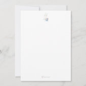 冬の愛の温かいハグ サンキューカード (裏面)